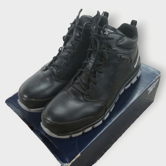 Reebok Other - Reebok Sublite Cushion Work Alloy Toe Black Safety Shoes Mens Size 12 RB4144